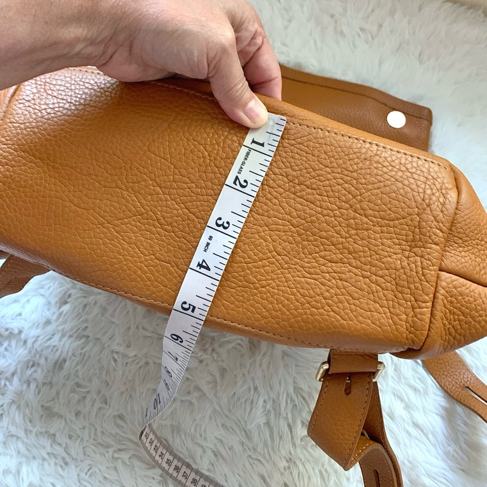 NEW GiGi New York Abbey Pebbled Leather Backpack Bag in Rare Camel Tan NWOT - Picture 14 of 16